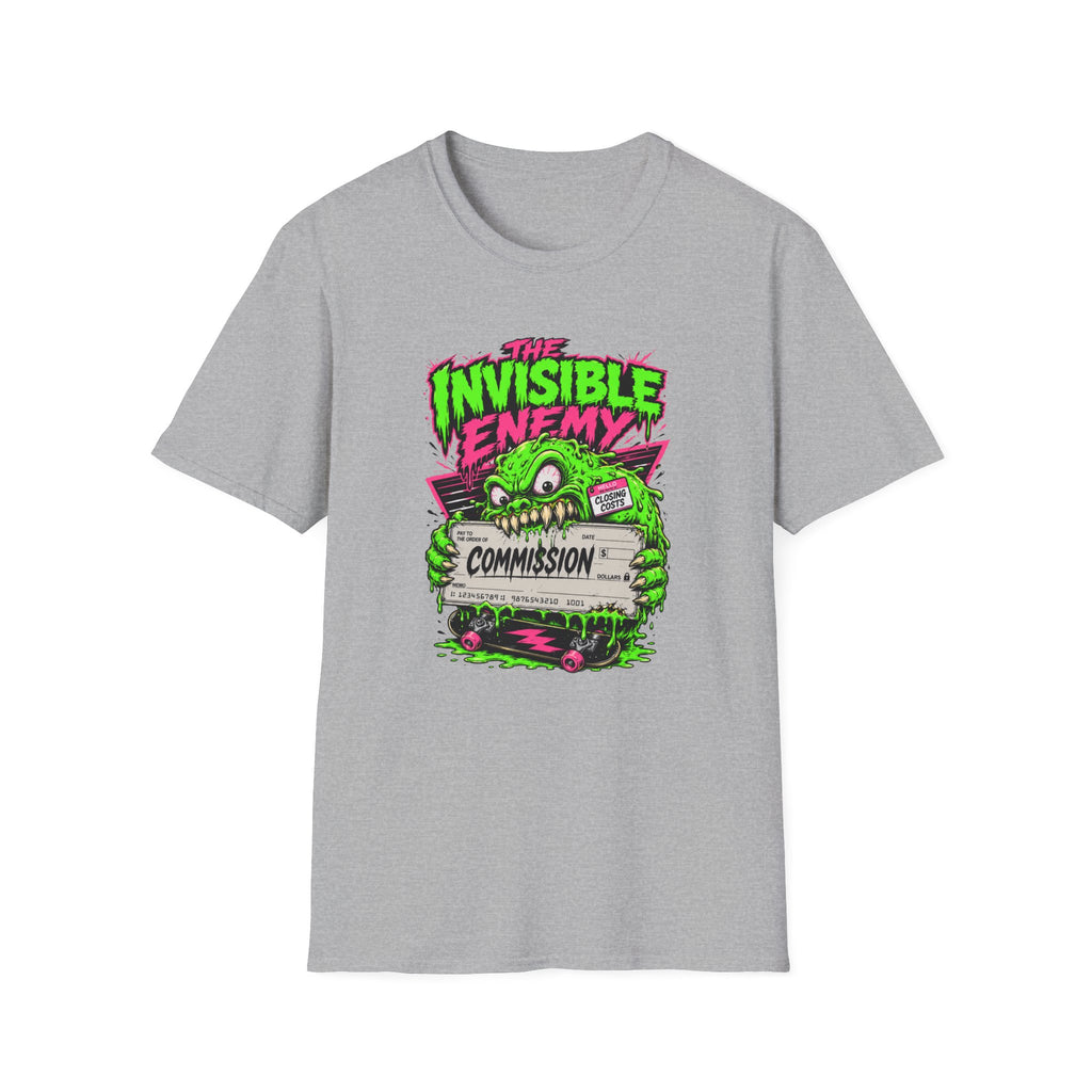 T-Shirt — "The Invisible Enemy" Retro Monster Graphic
