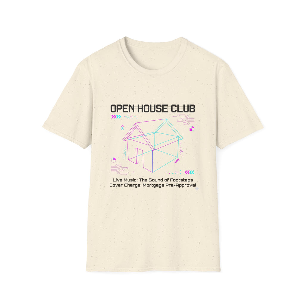 Open House Club Graphic T‑Shirt — Real Estate Agent & Homebuyer Vibe