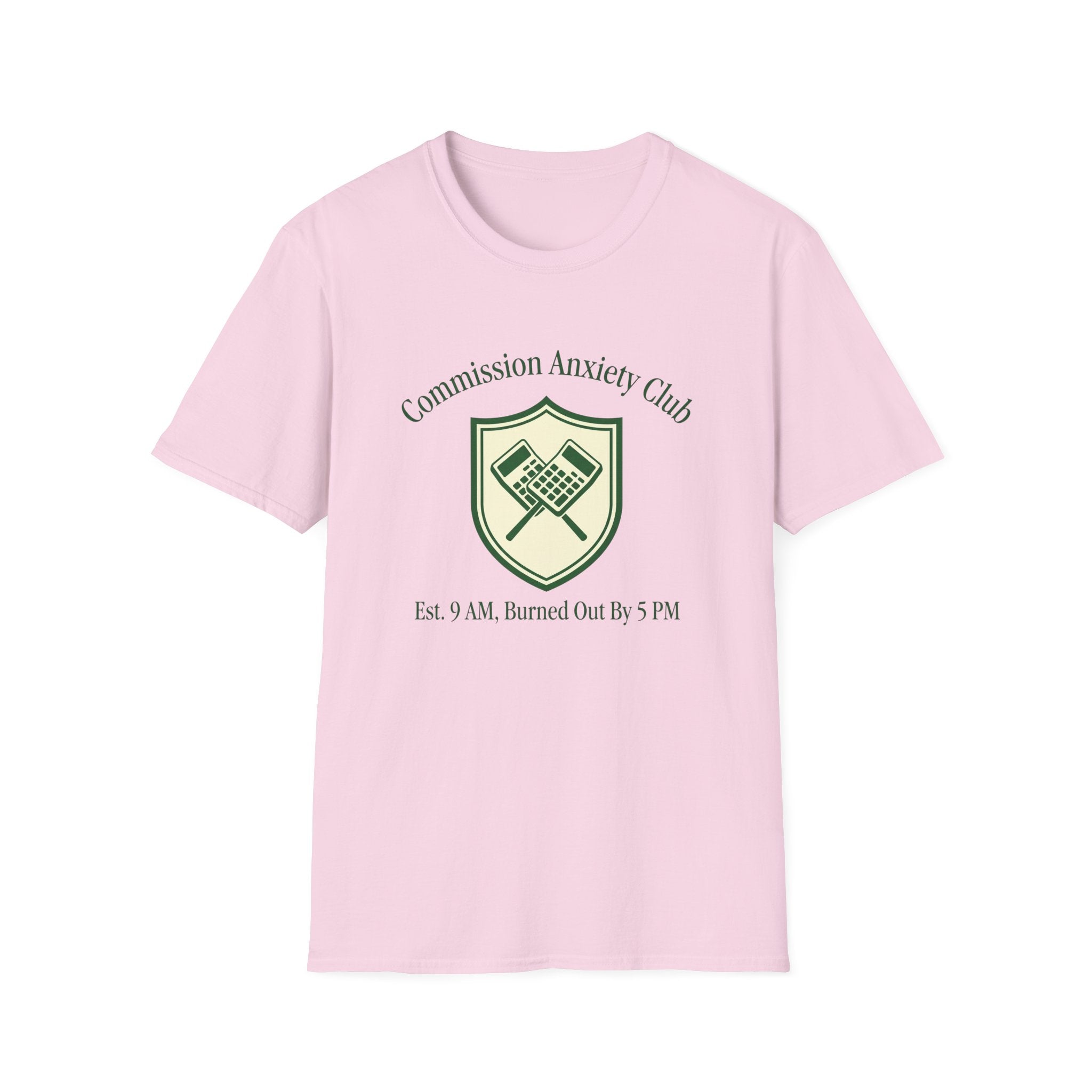 Commission Anxiety Club T‑Shirt — Graphic Art & Finance Humor Tee