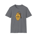 Panic Keychain Graphic T-Shirt — "Commission Anxiety Club" Vintage Badge Tee