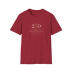 250th Anniversary T-Shirt — Minimal Gold '250' Celebration Tee