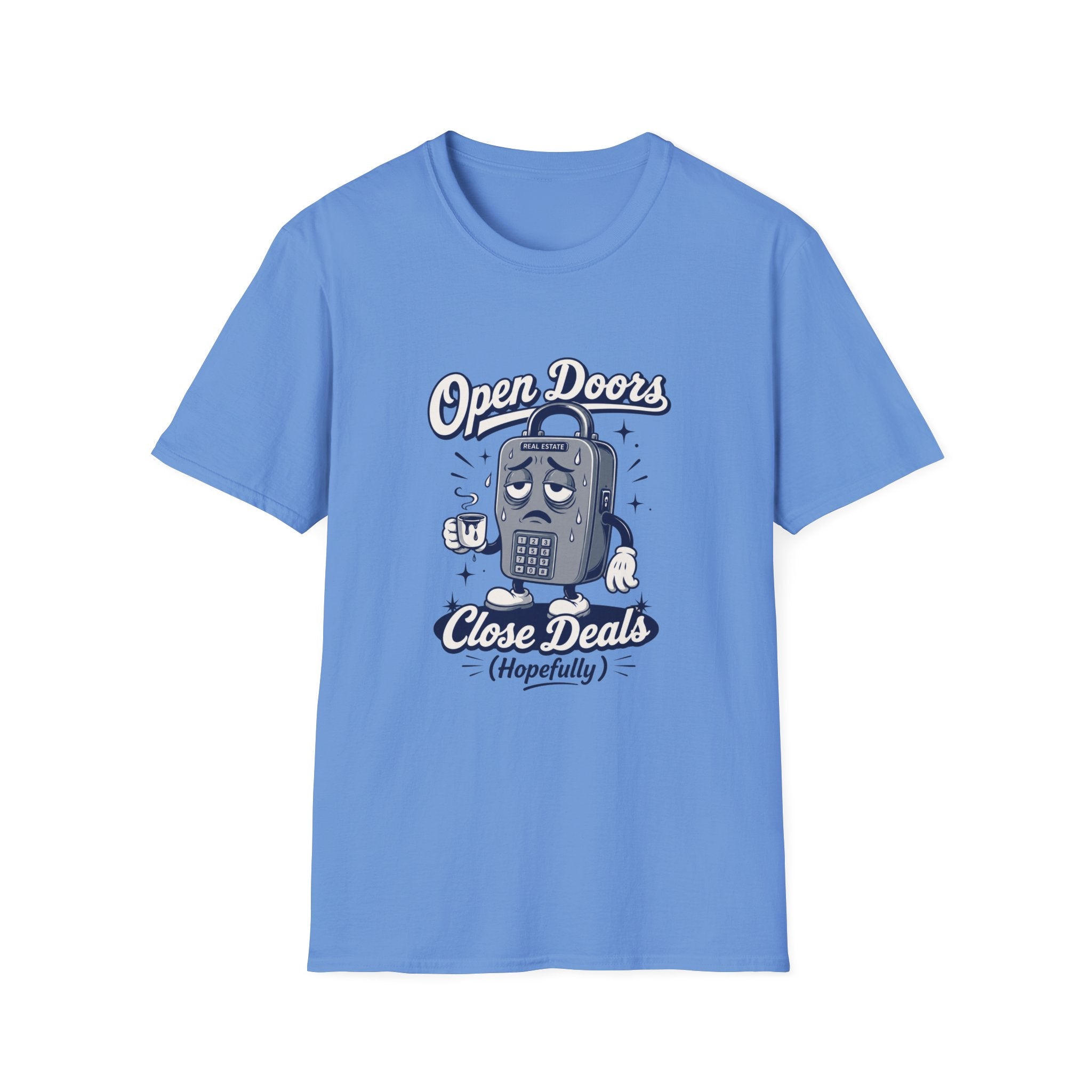 T-shirt Open Doors Close Deals T-Shirt — Real Estate Agent Funny Graphic Tee