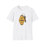 Panic Keychain Graphic T-Shirt — "Commission Anxiety Club" Vintage Badge Tee
