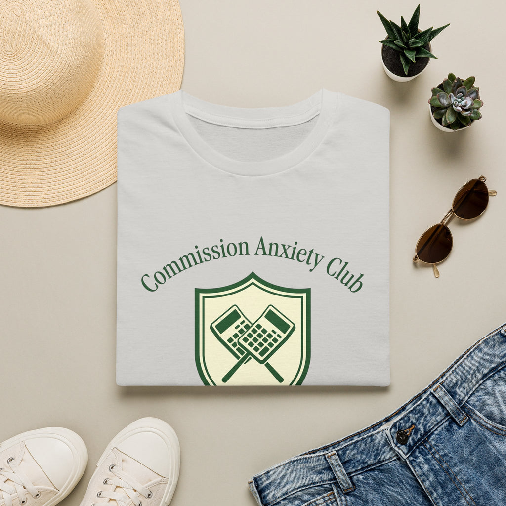 Commission Anxiety Club T‑Shirt — Graphic Art & Finance Humor Tee