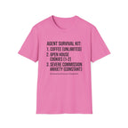 Agent Survival Kit T-Shirt — Funny Real Estate Agent Shirt (Coffee, Open House Cookies)