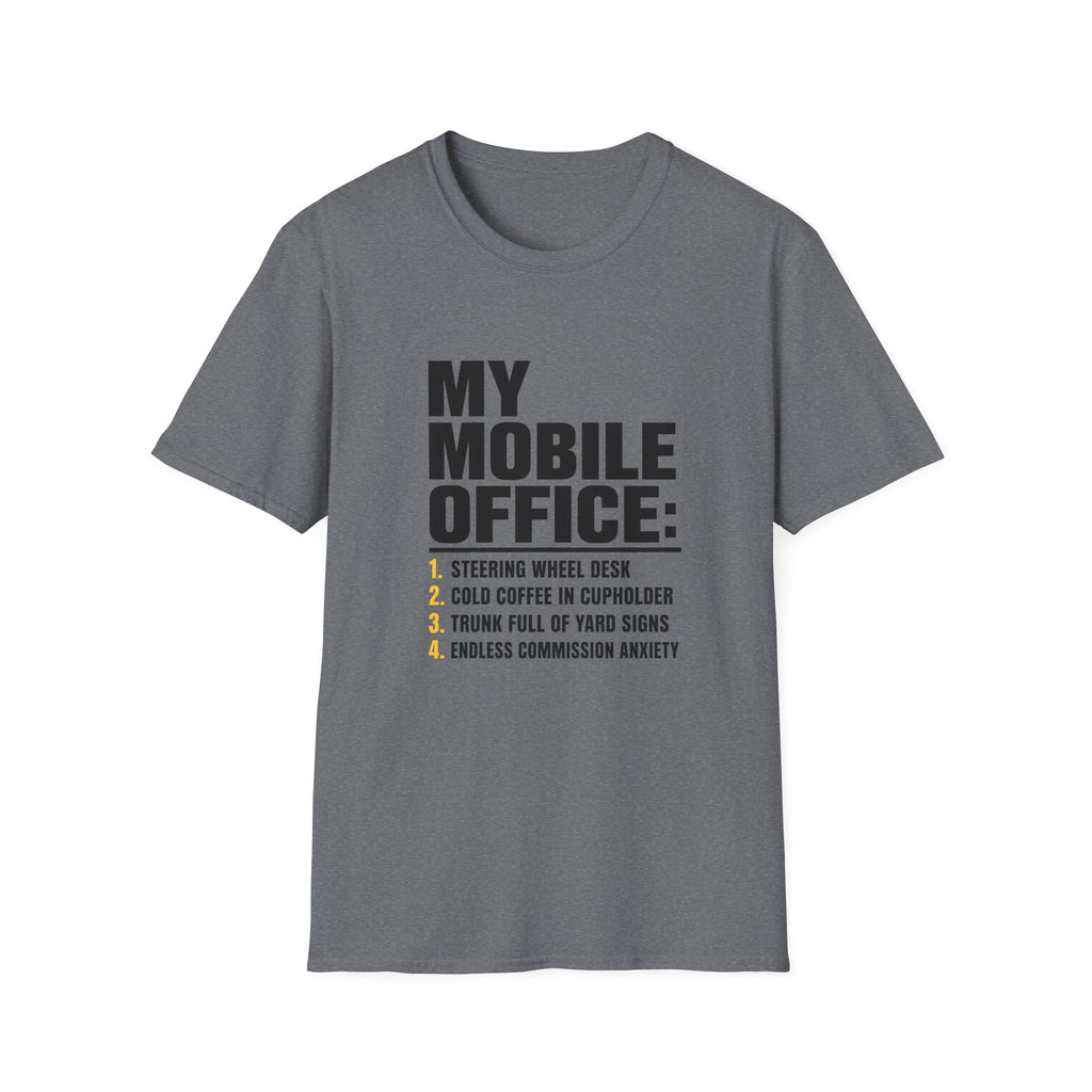 T-Shirt — "My Mobile Office:" Funny Remote Work Travel Tee
