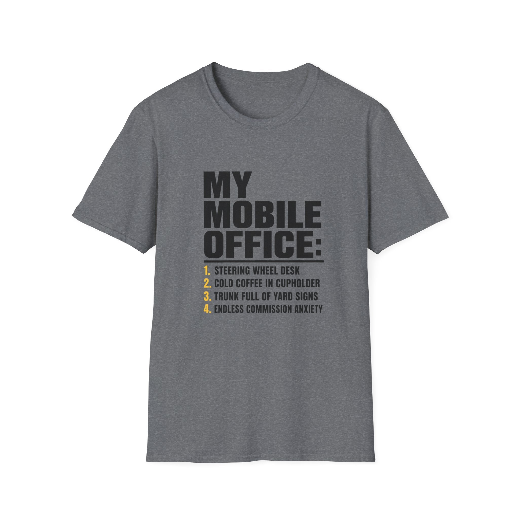 T-Shirt — "My Mobile Office:" Funny Remote Work Travel Tee