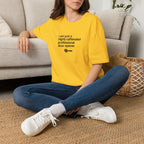 T-Shirt — “I am just a highly caffeinated professional door opener.” Minimal Coffee Lover Tee