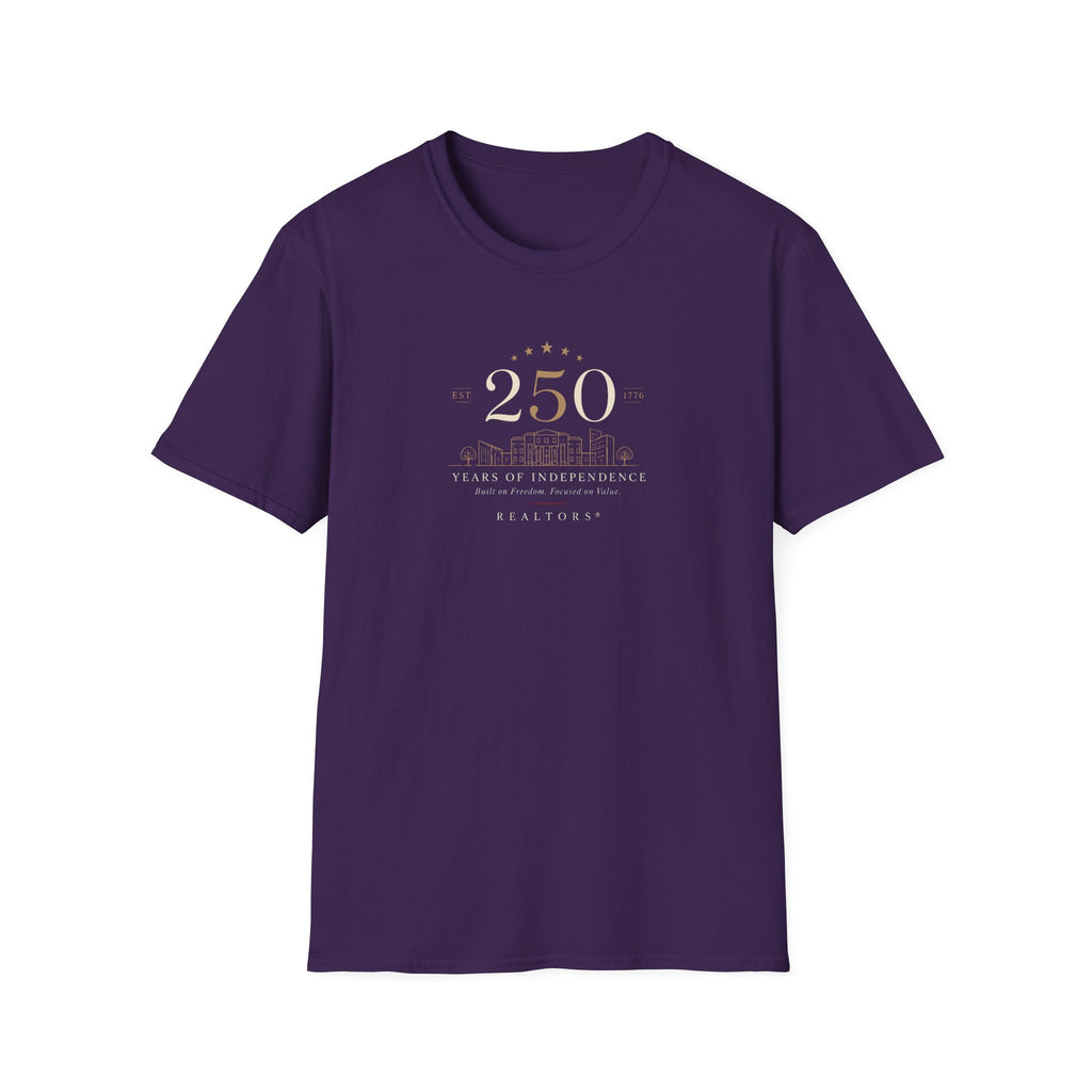250th Anniversary T-Shirt — Minimal Gold '250' Celebration Tee