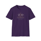 250th Anniversary T-Shirt — Minimal Gold '250' Celebration Tee
