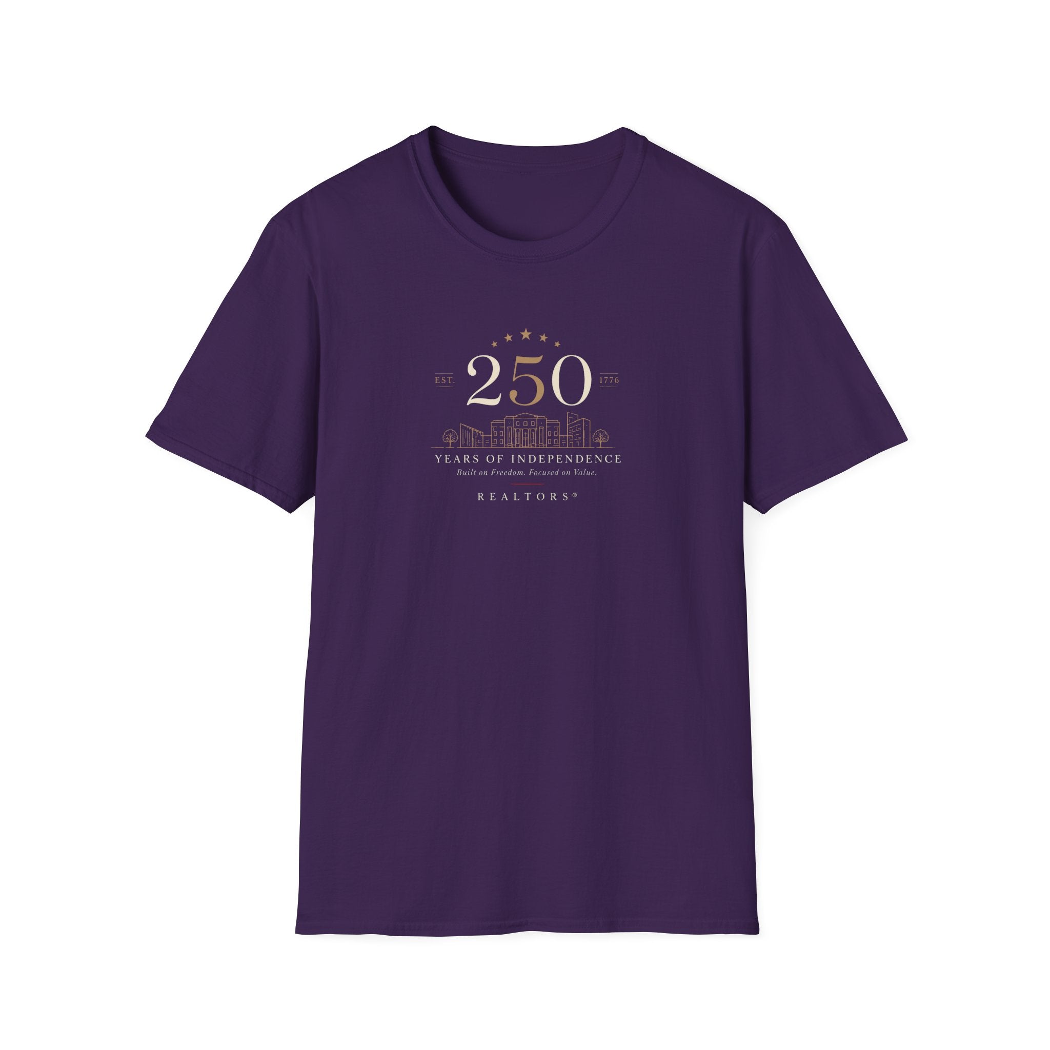 250th Anniversary T-Shirt — Minimal Gold '250' Celebration Tee