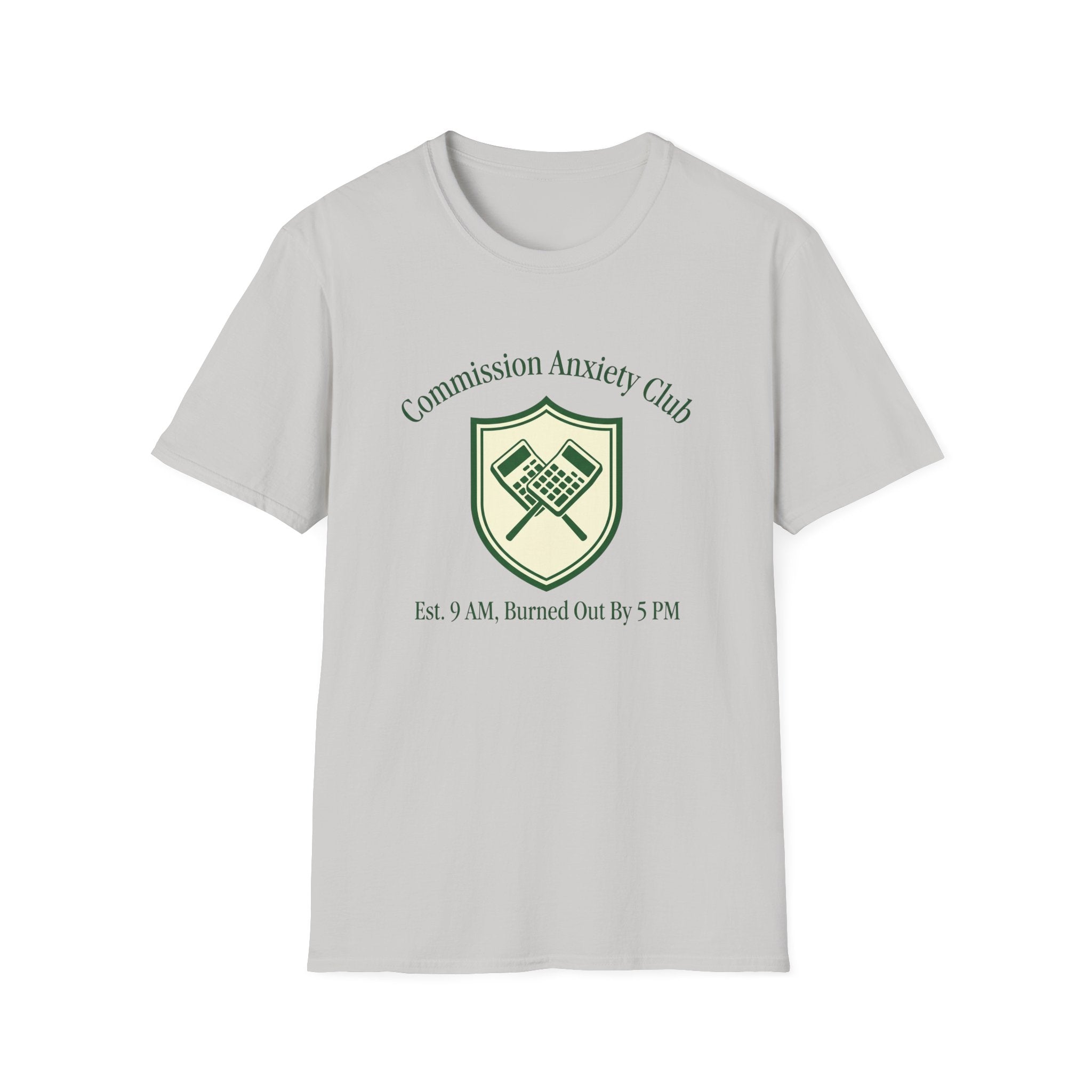 Commission Anxiety Club T‑Shirt — Graphic Art & Finance Humor Tee