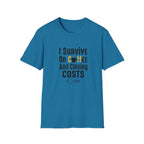 I Survive On Coffee And Closing Costs T-Shirt — Real Estate Agent Coffee Tee