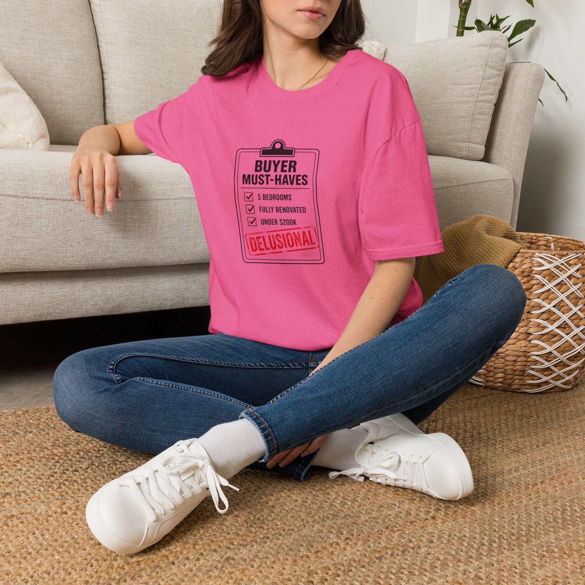 T-Shirt — "Buyer Must-Haves" Real Estate Checklist Graphic Tee