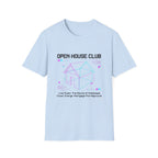 Open House Club Graphic T‑Shirt — Real Estate Agent & Homebuyer Vibe