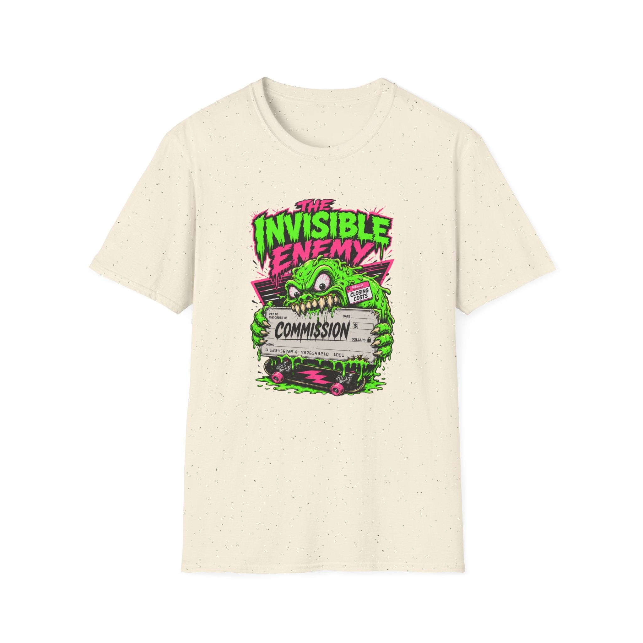 T-Shirt — "The Invisible Enemy" Retro Monster Graphic