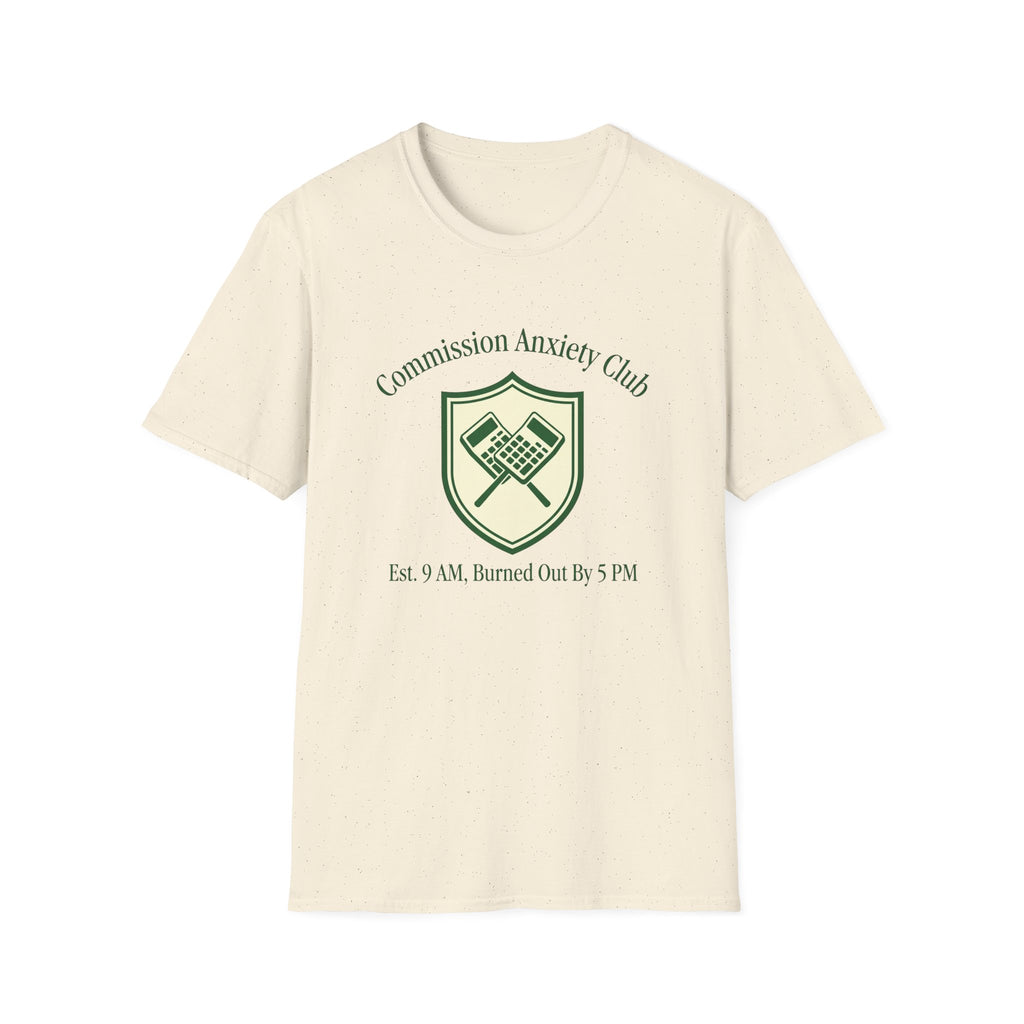 Commission Anxiety Club T‑Shirt — Graphic Art & Finance Humor Tee