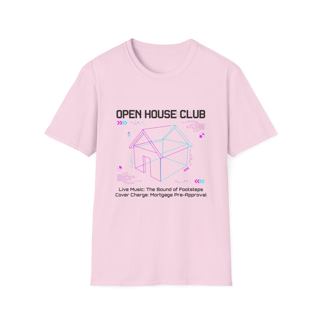 Open House Club Graphic T‑Shirt — Real Estate Agent & Homebuyer Vibe