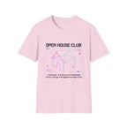 Open House Club Graphic T‑Shirt — Real Estate Agent & Homebuyer Vibe