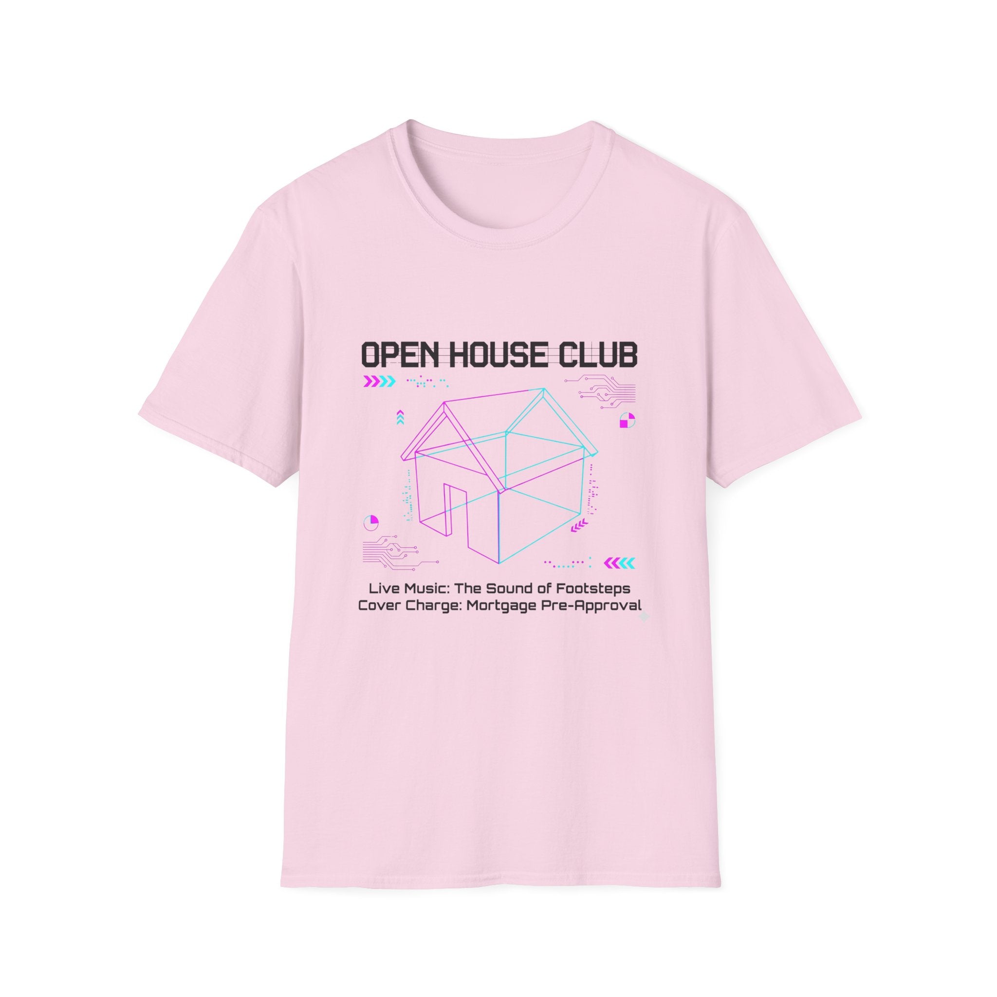Open House Club Graphic T‑Shirt — Real Estate Agent & Homebuyer Vibe