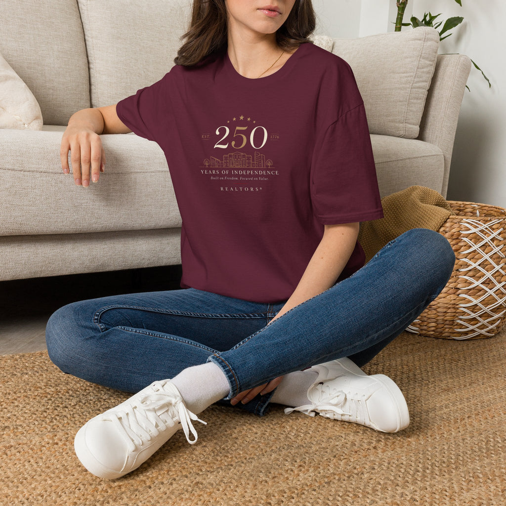 250th Anniversary T-Shirt — Minimal Gold '250' Celebration Tee