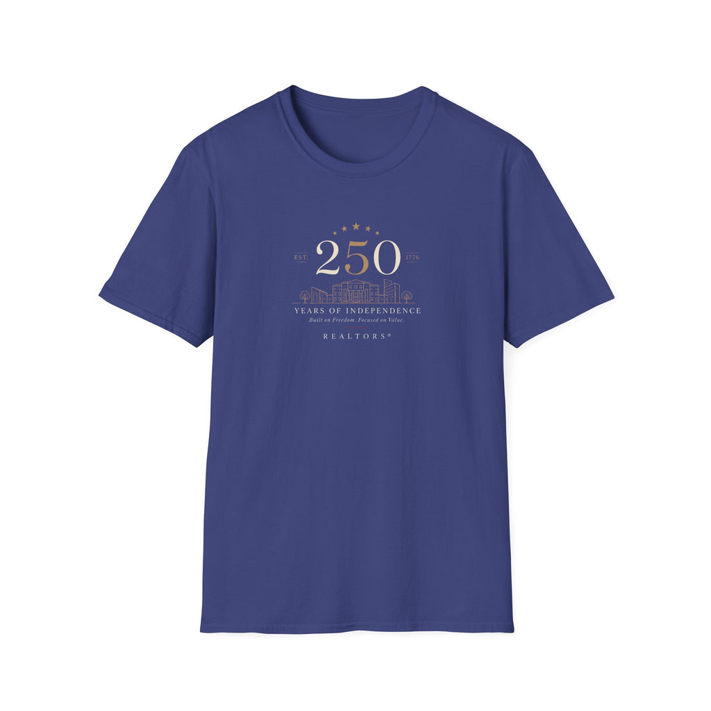 250th Anniversary T-Shirt — Minimal Gold '250' Celebration Tee