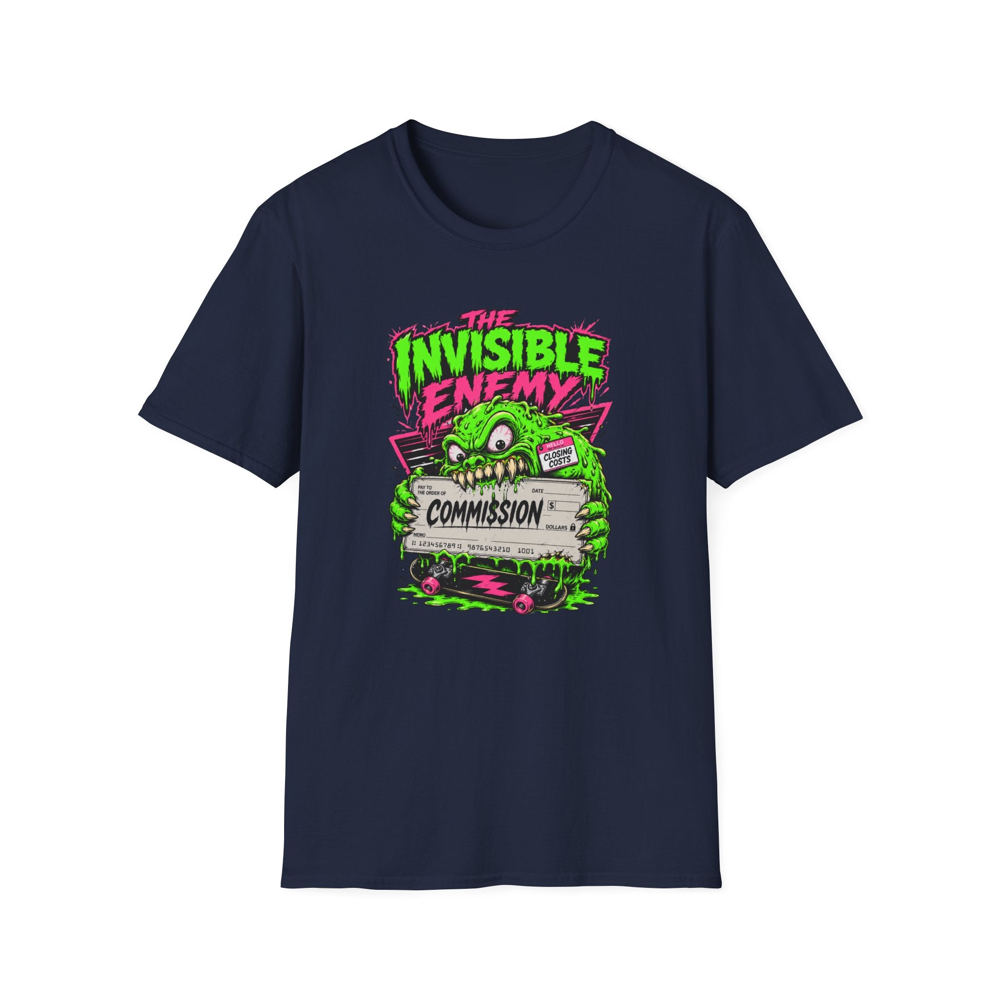 T-Shirt — "The Invisible Enemy" Retro Monster Graphic
