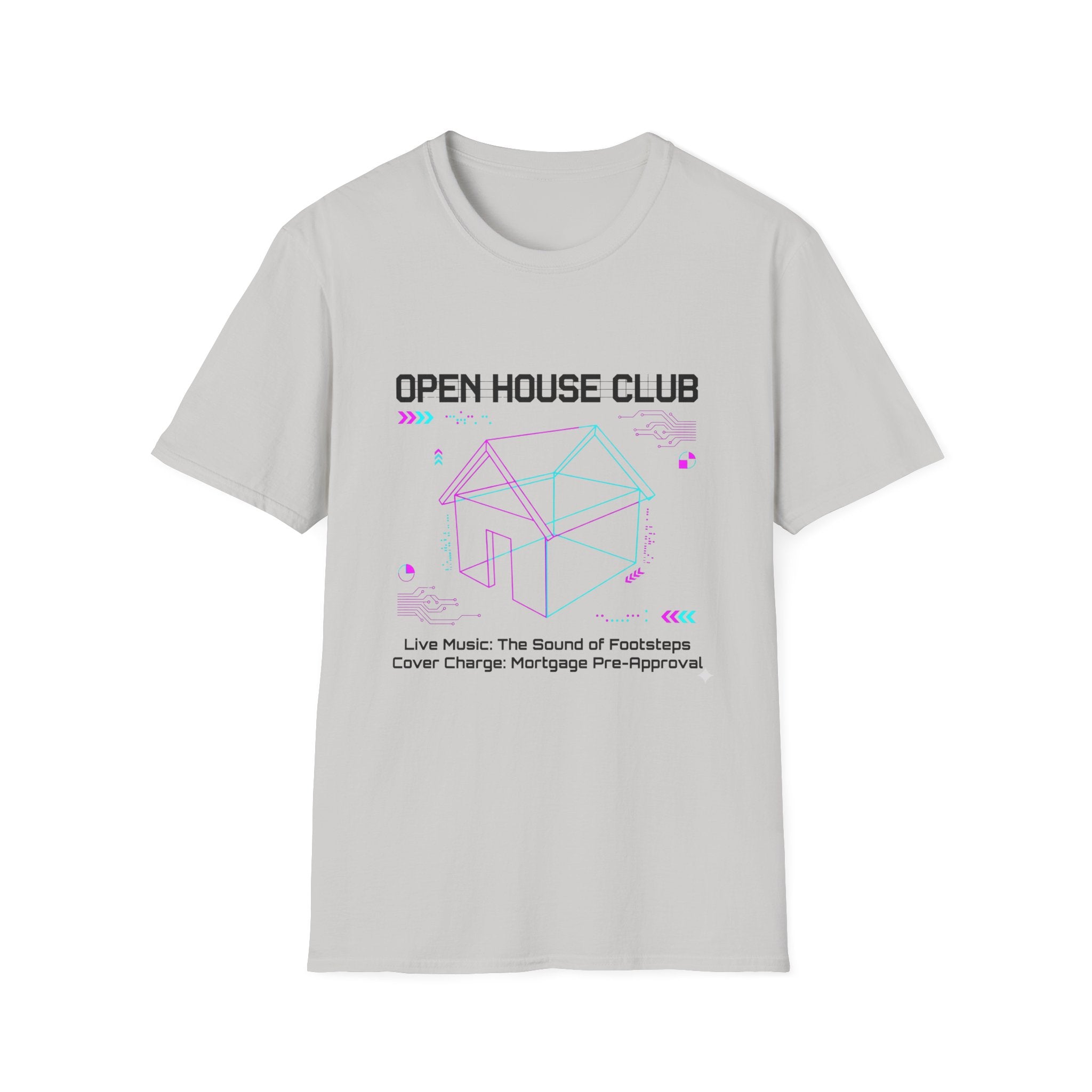 Open House Club Graphic T‑Shirt — Real Estate Agent & Homebuyer Vibe
