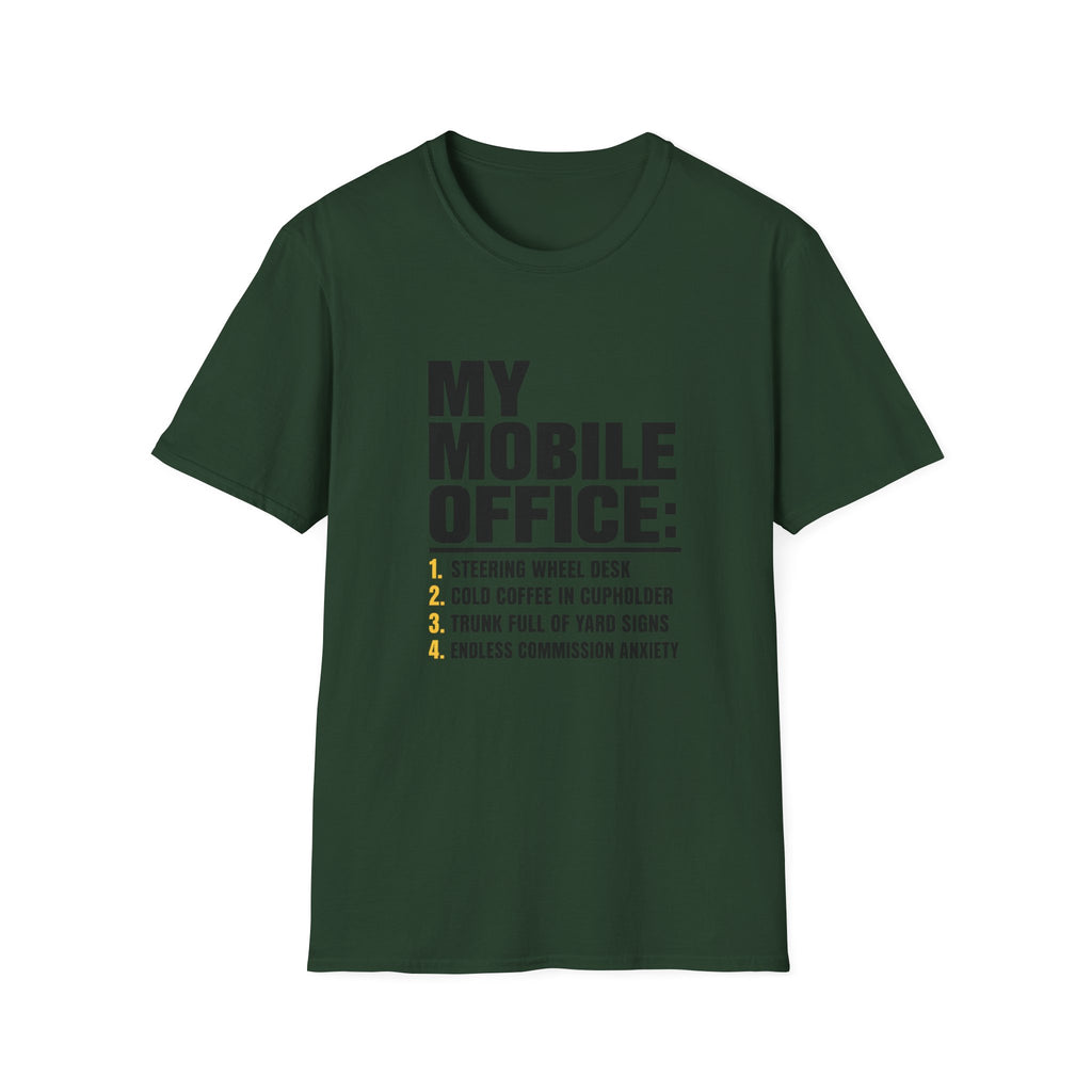T-Shirt — "My Mobile Office:" Funny Remote Work Travel Tee