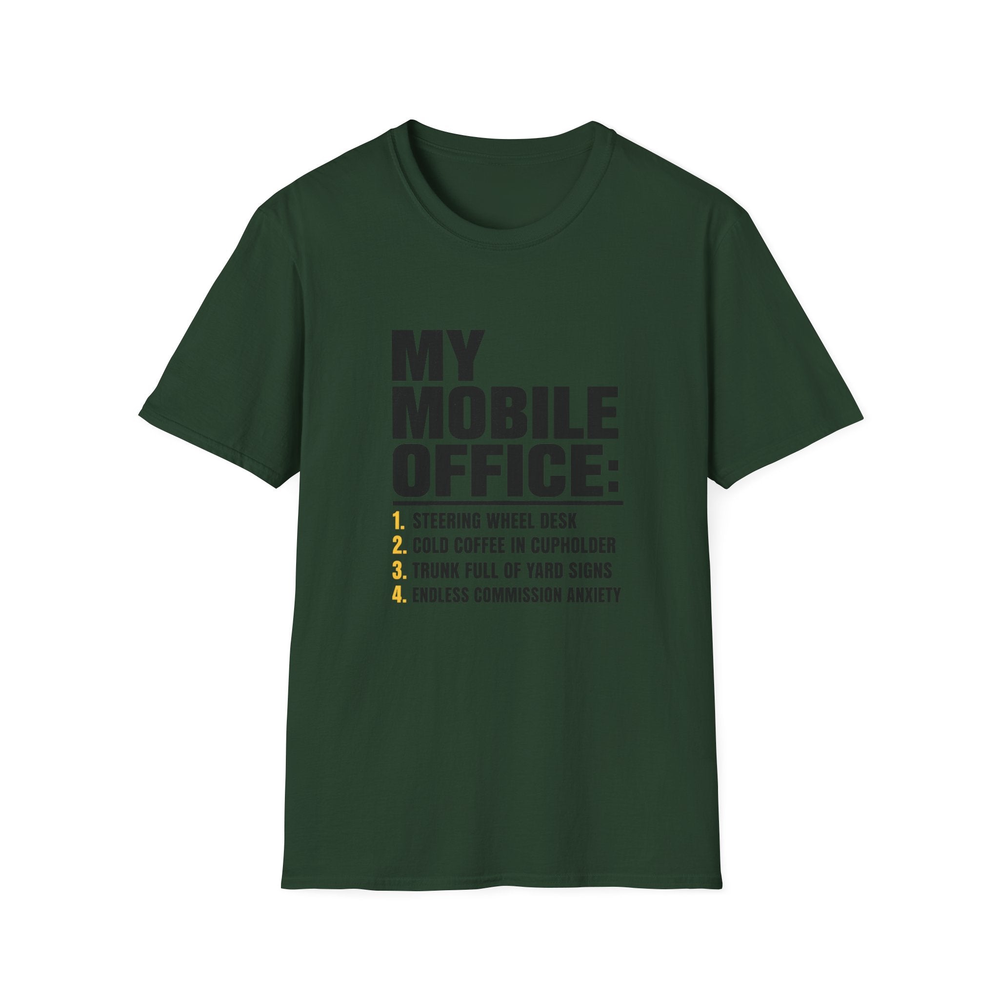 T-Shirt — "My Mobile Office:" Funny Remote Work Travel Tee