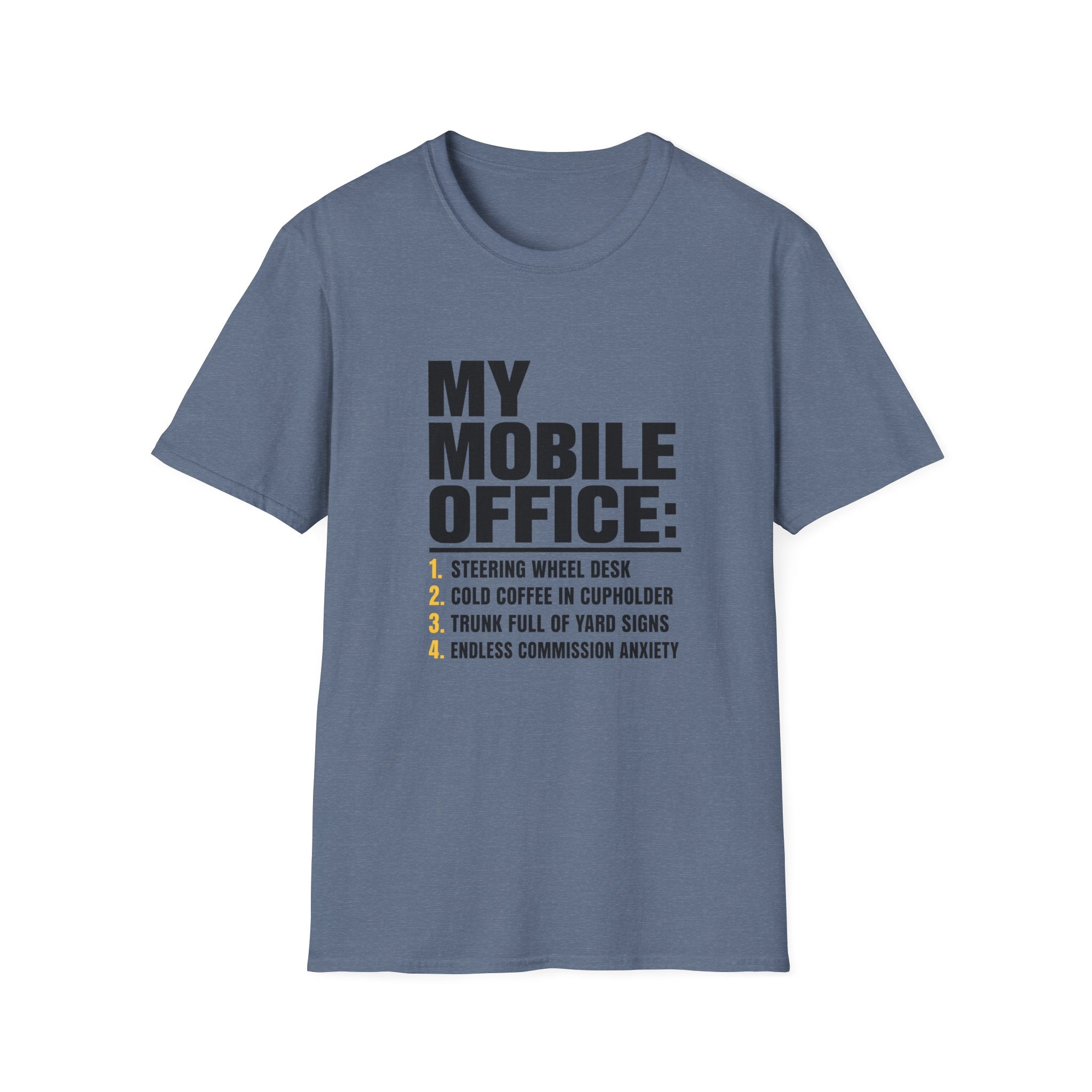 T-Shirt — "My Mobile Office:" Funny Remote Work Travel Tee