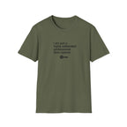 T-Shirt — “I am just a highly caffeinated professional door opener.” Minimal Coffee Lover Tee