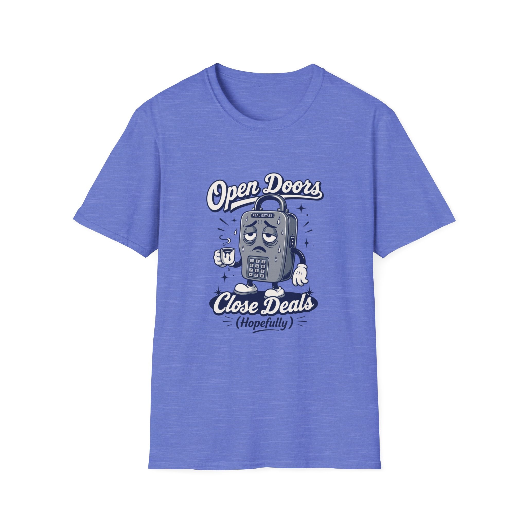 T-shirt Open Doors Close Deals T-Shirt — Real Estate Agent Funny Graphic Tee