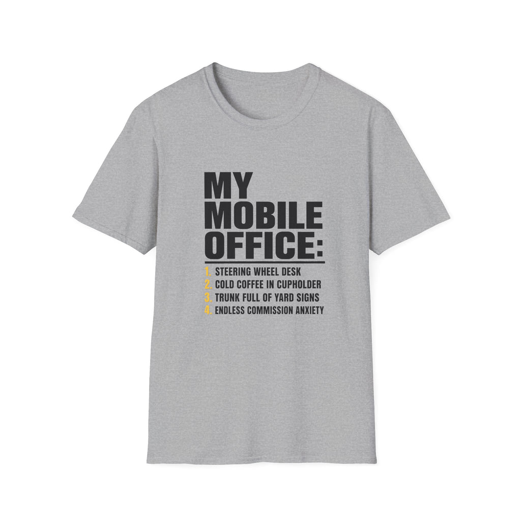 T-Shirt — "My Mobile Office:" Funny Remote Work Travel Tee
