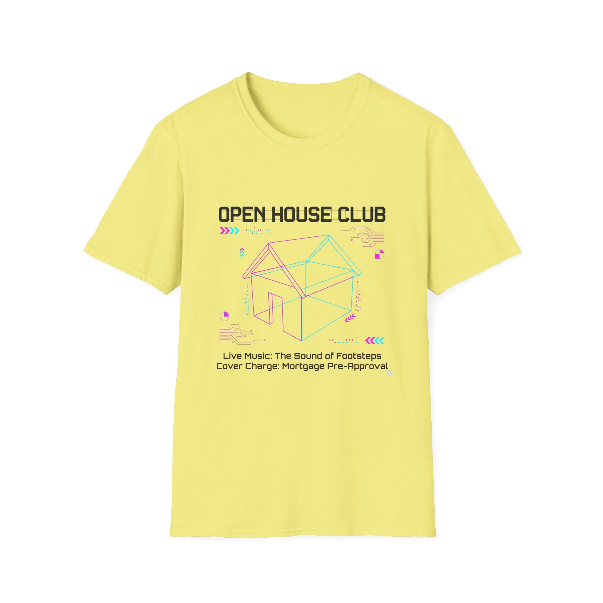 Open House Club Graphic T‑Shirt — Real Estate Agent & Homebuyer Vibe