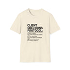 T-shirt — "Client solution protocol" Retro Receipt Graphic Tee