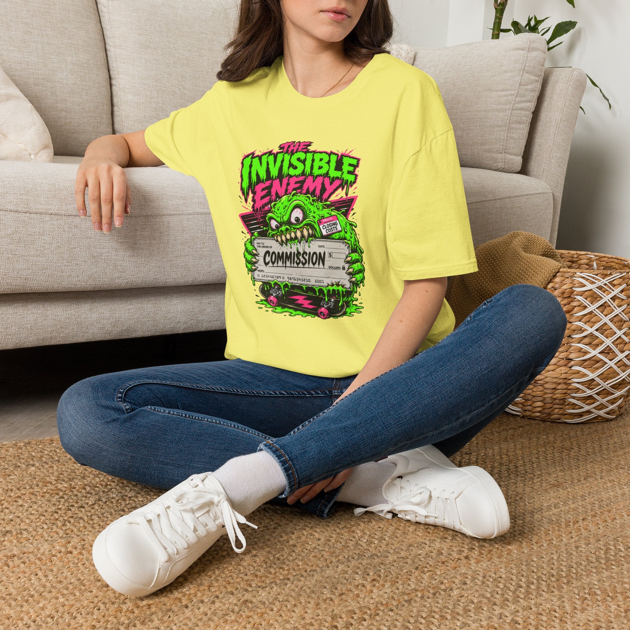 T-Shirt — "The Invisible Enemy" Retro Monster Graphic
