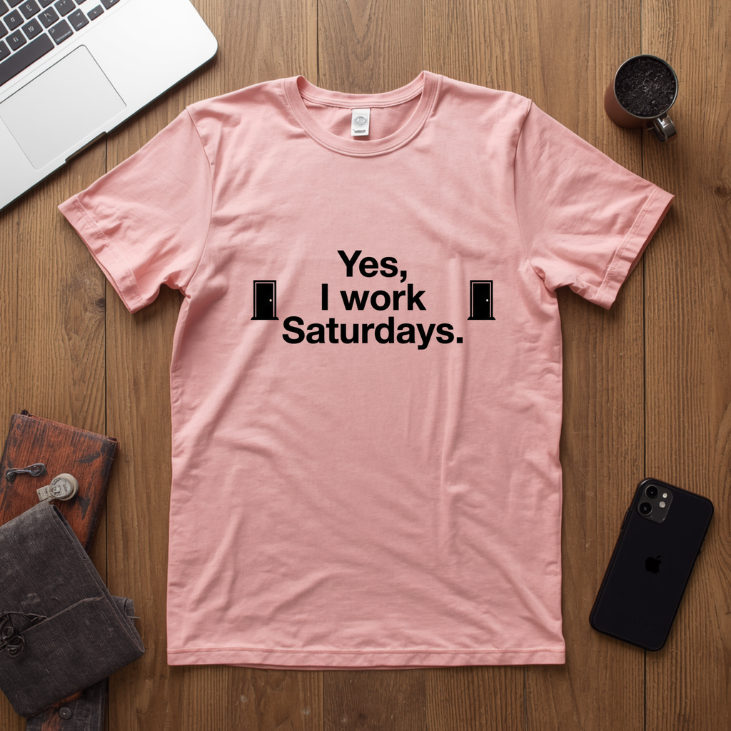 Yes, I Work Saturdays T-Shirt — Funny Weekend Shift Graphic Tee