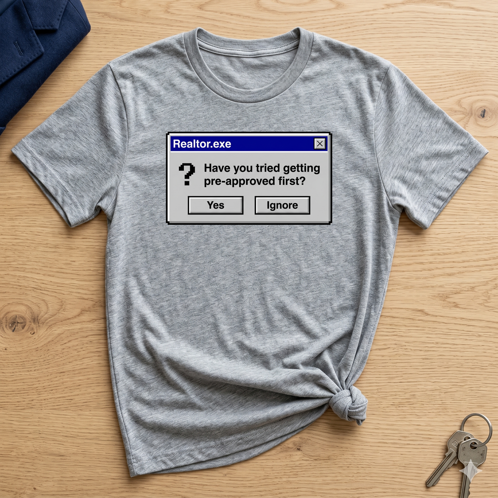 Realtor.exe T-Shirt — "Have You Tried Getting Pre-Approved First?" Mortgage Humor Tee