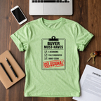 T-Shirt — "Buyer Must-Haves" Real Estate Checklist Graphic Tee