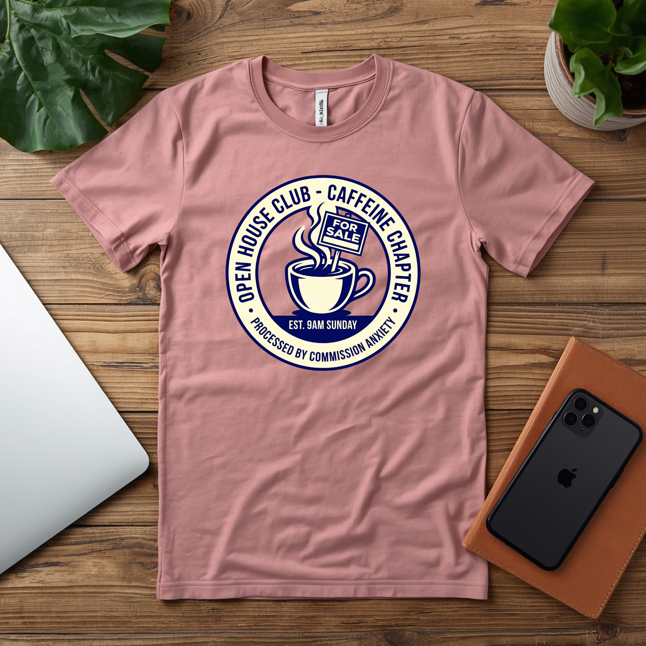 Coffee Club T-Shirt — Caffeine & Kindness Vintage Cafe Logo Tee