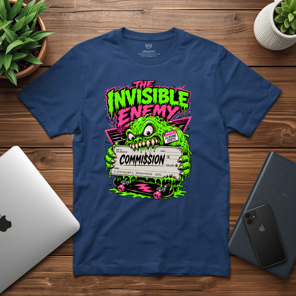 T-Shirt — "The Invisible Enemy" Retro Monster Graphic