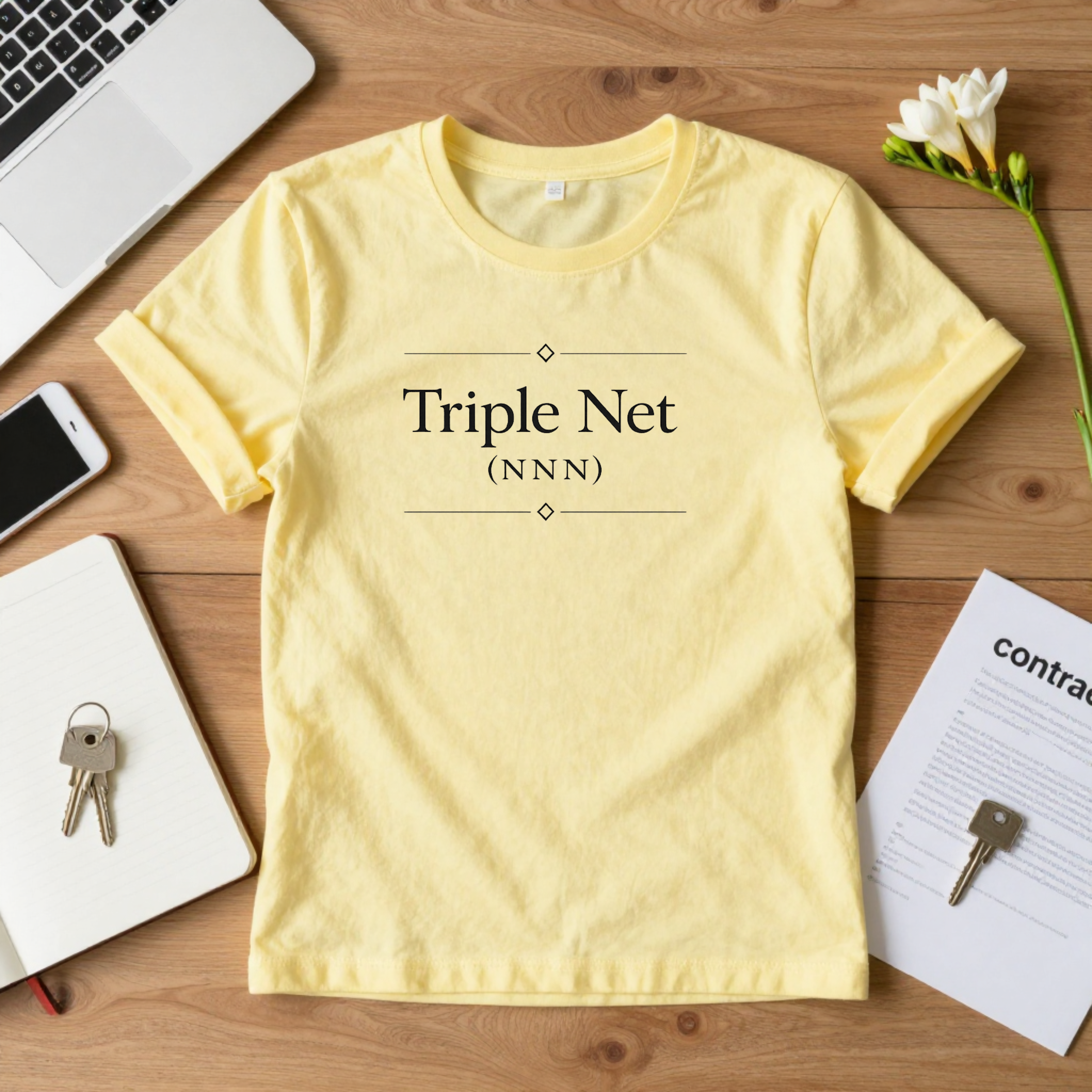 Triple Net (NNN) T-Shirt — Minimal Real Estate Investment Tee
