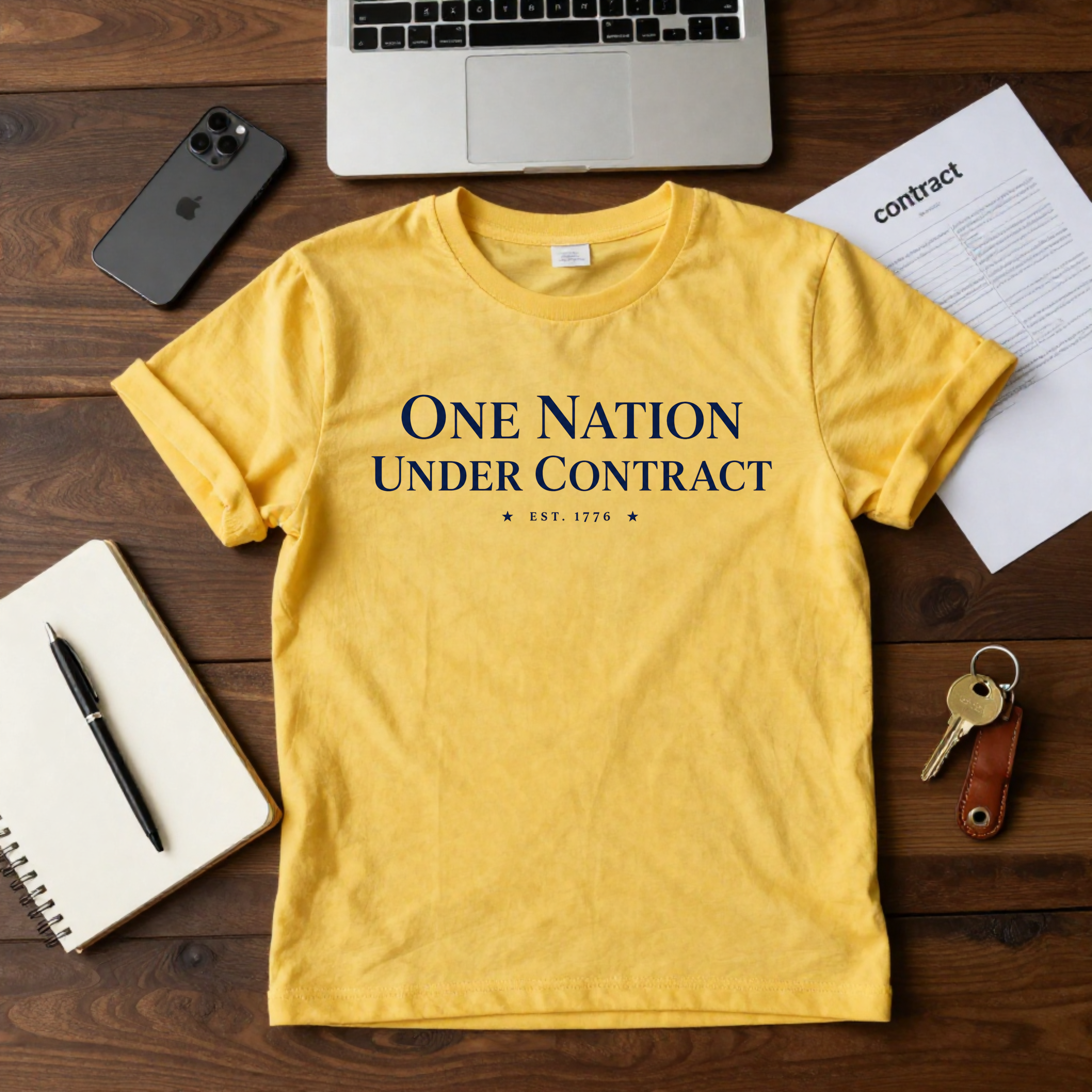 One Nation Under Contract — Patriotic Realtor T-Shirt, Est. 1776