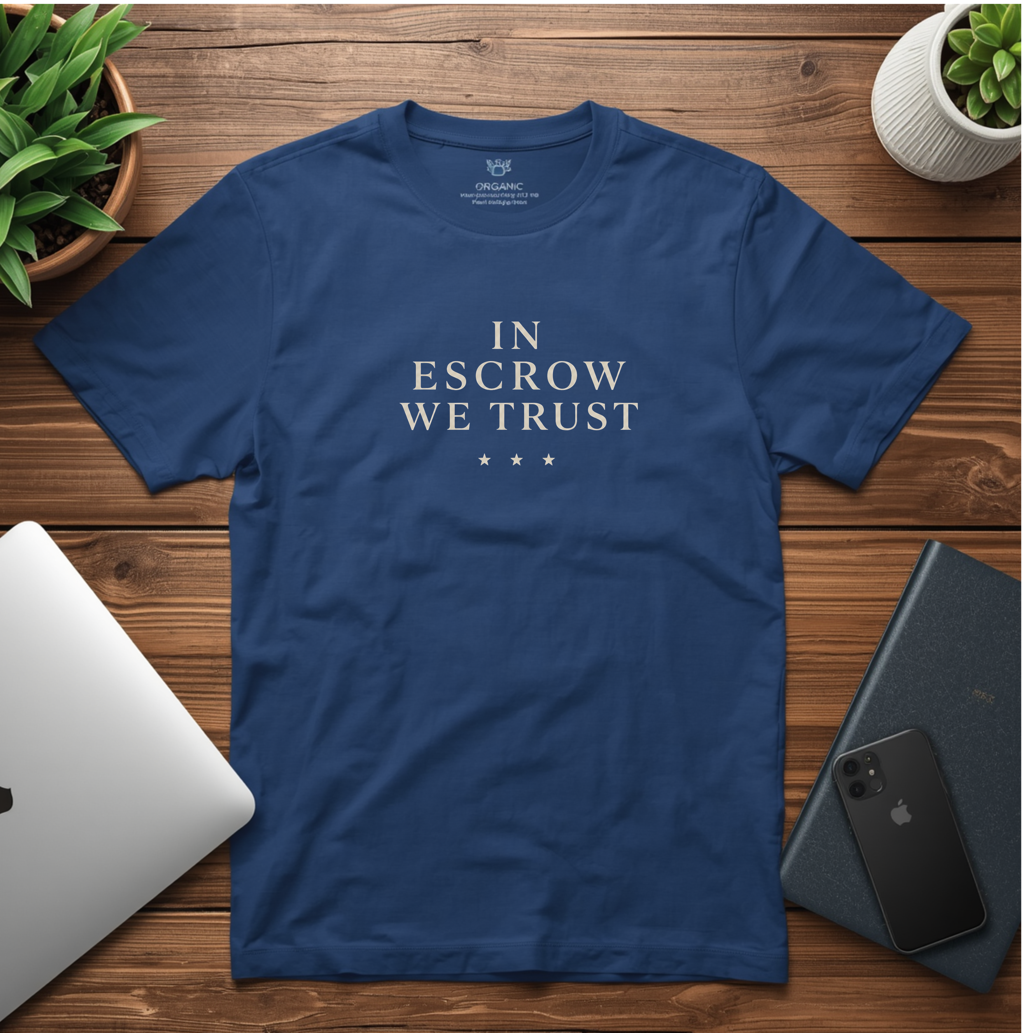 In Escrow We Trust — Minimal Real Estate T-Shirt for Realtors