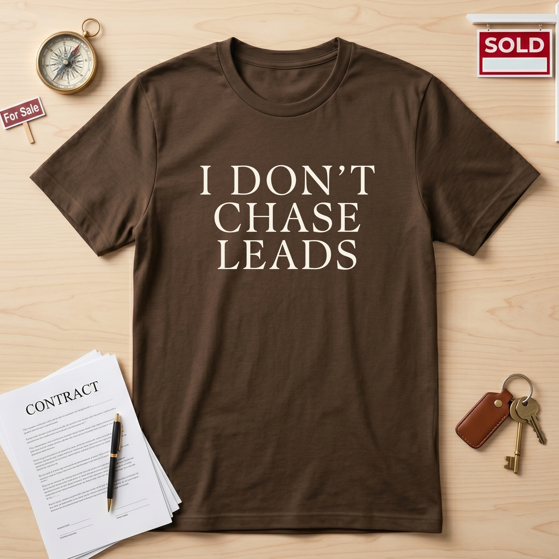 I Don't Chase Leads T-Shirt — Funny Marketing & Sales Tee for Entrepreneurs
