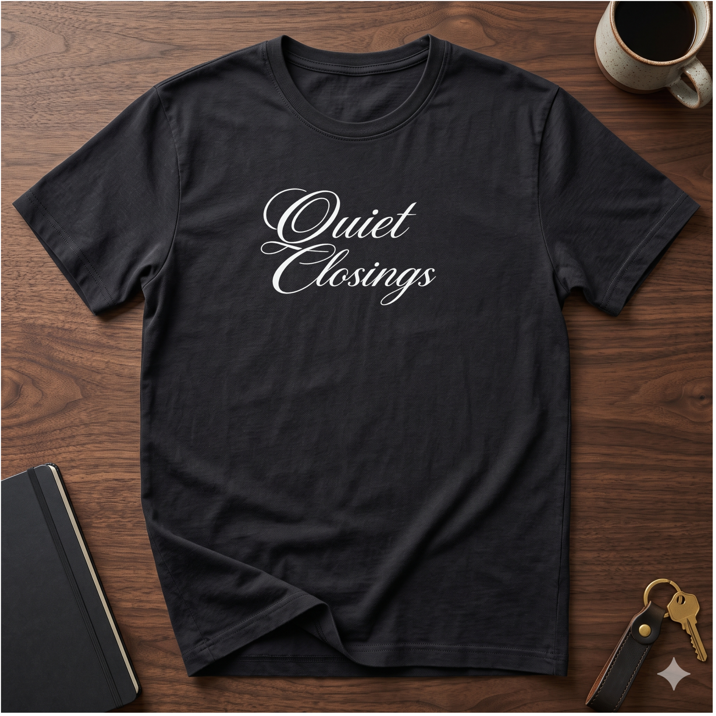 Quiet Closings T-Shirt — Real Estate Agent Closing Day Tee
