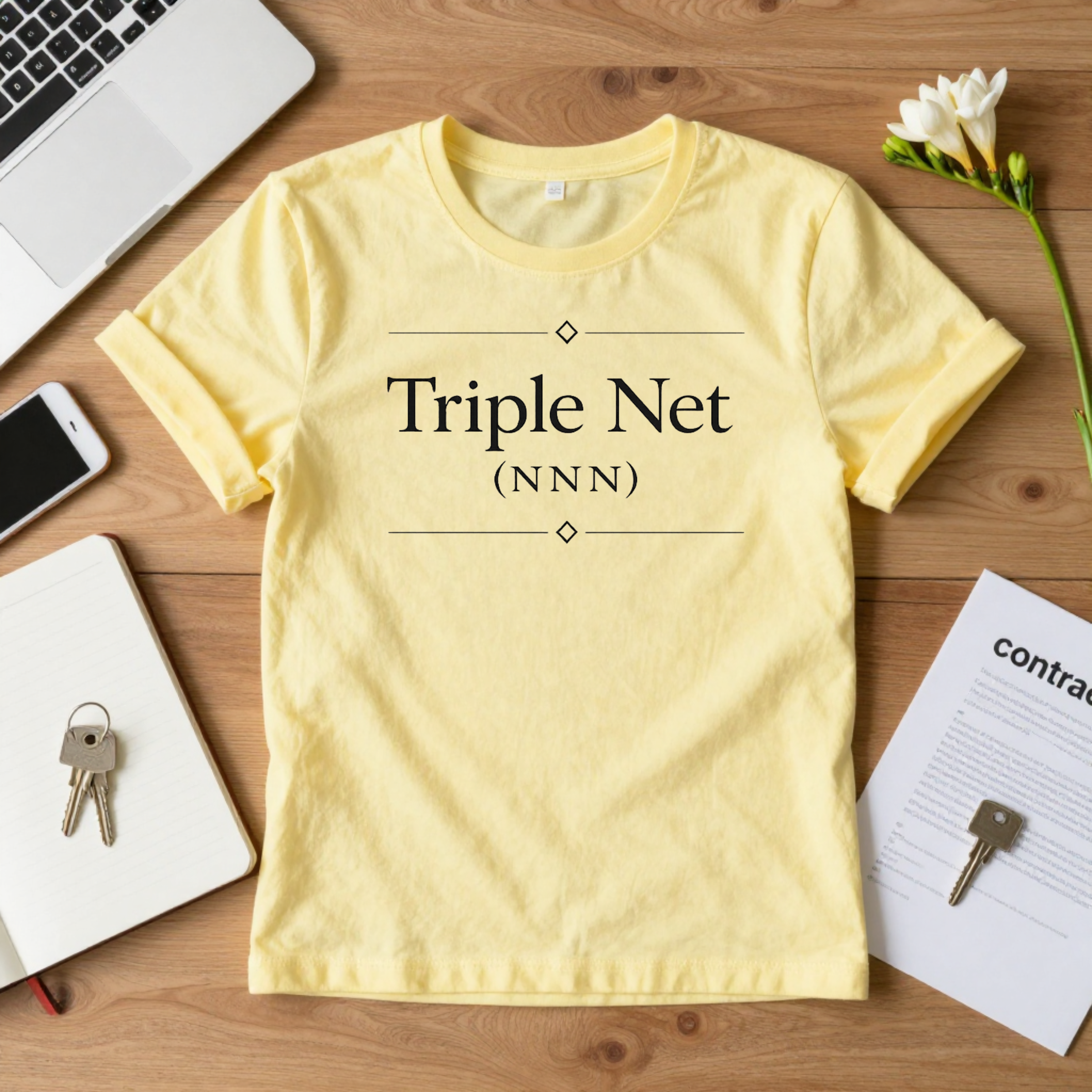Triple Net (NNN) T-Shirt — Minimal Real Estate Investment Tee