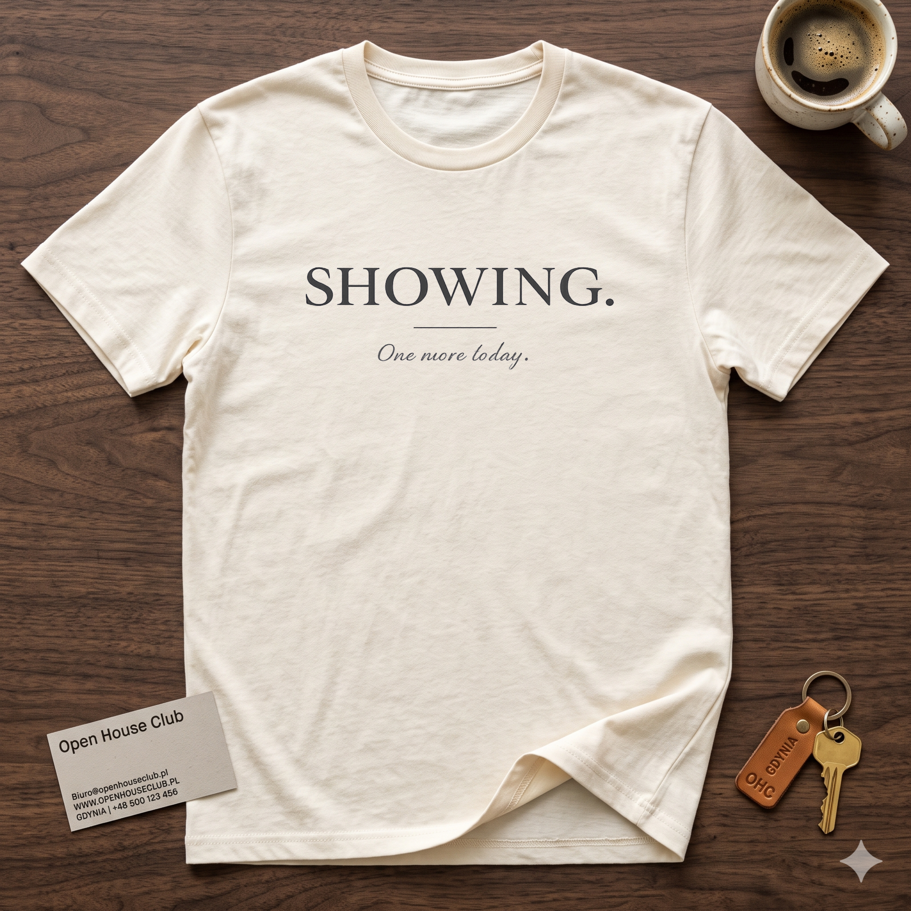 SHOWING. One More Today. T-Shirt | Funny Real Estate Agent Tee