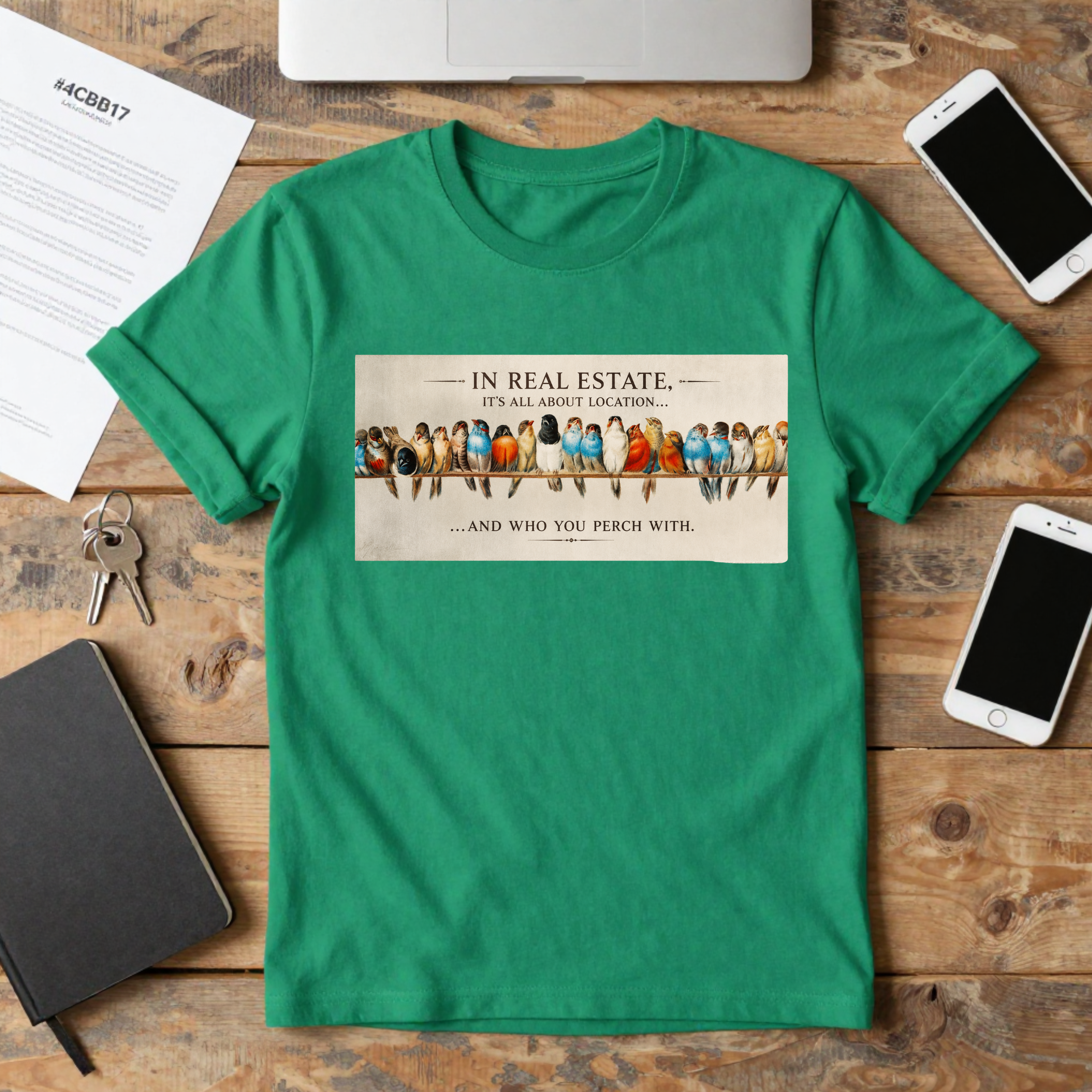 In Real Estate, It's All About Location — Birds Perch Realtor Graphic Tee